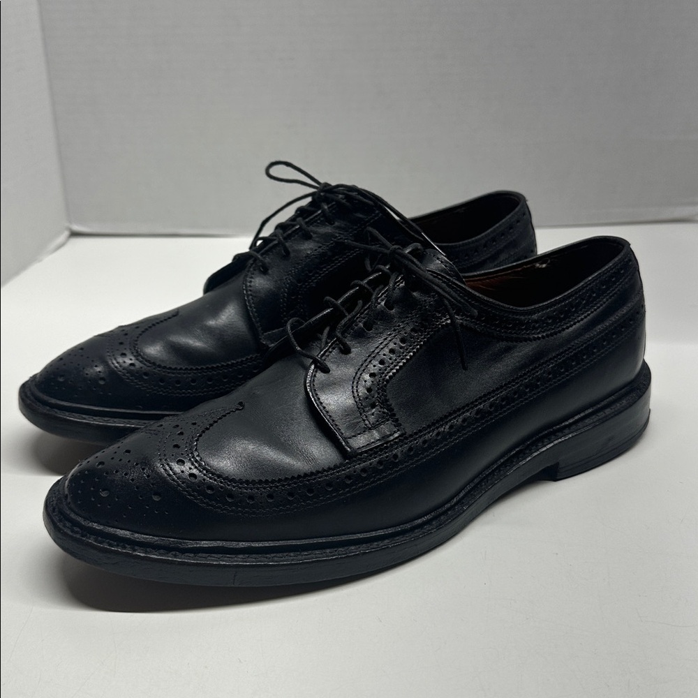 Allen Edmonds Macneil Cordovan Leather Oxford Dress Shoes Brogue Black Size 9.5